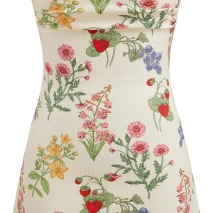 CIDER Women's Summer Floral Dress Square Neck Mini Dress Sleeveless Cute Sundress Party Dresses Trendy 2025