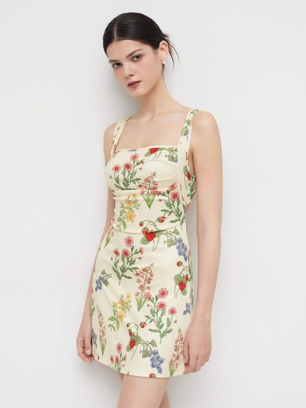 CIDER Women's Summer Floral Dress Square Neck Mini Dress Sleeveless Cute Sundress Party Dresses Trendy 2025 - Image 3