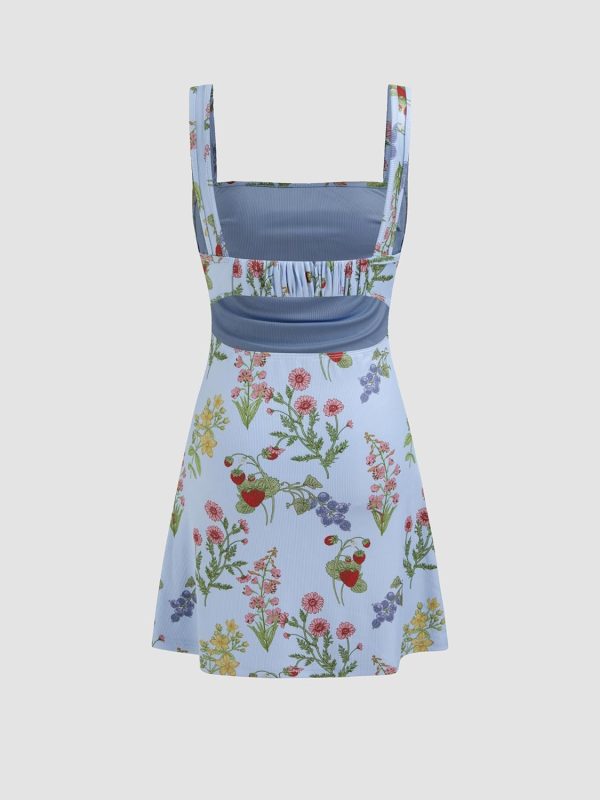 CIDER Women's Summer Floral Dress Square Neck Mini Dress Sleeveless Cute Sundress Party Dresses Trendy 2025 - Image 14