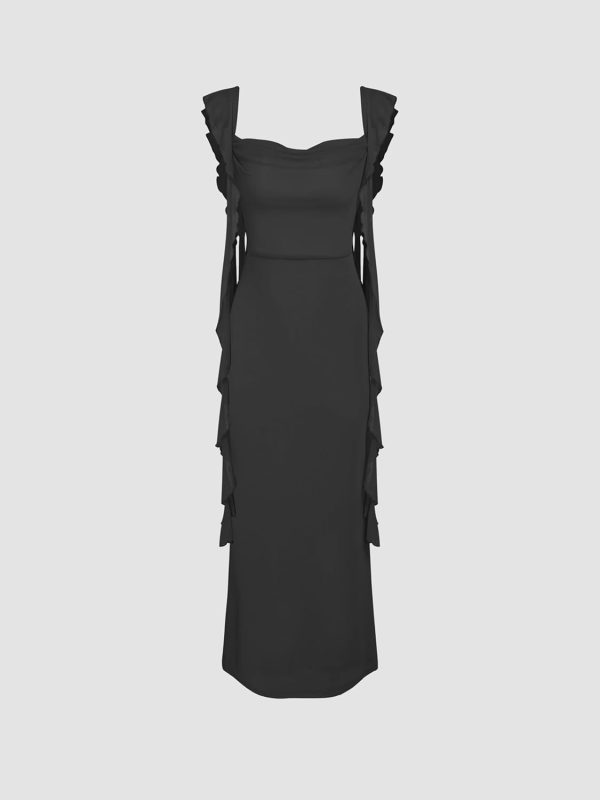 CIDER Formal Dresses for Women Wedding Guest Dresses Summer Maxi Dress Sleeveless Mesh Ruffle Cocktail Bodycon Dresses 2025 - Image 32